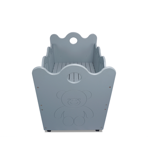 Cuna de Madera Desmontable para Bebé, Madera de Abeto Europeo, Cama Infantil con 4 Ruedas, Acabado Pintado con UV NC PU en Gris Claro - Product Image 4