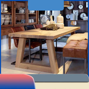 Moderno ristorante dell'hotel semplice tavolo <span class=keywords><strong>da</strong></span> pranzo in legno massello famiglia tavolo <span class=keywords><strong>da</strong></span> pranzo soggiorno semplice combinazione tavolo e sedia - Product Image 4