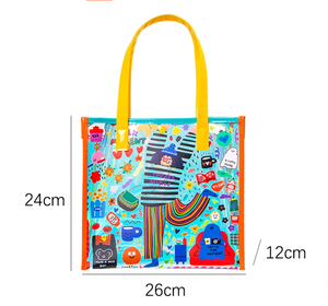 Bolso de Hombro Iridiscente de PVC para Mujer, Gran Capacidad, con Logotipo Impreso, Bolso de Playa, Portátil, Multicolor, Bolsos Tote para Dama - Product Image 1