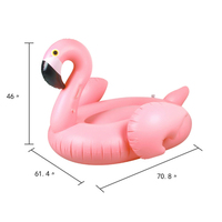 Nouveau produit, jouets pour enfants, jouet flamant rose gonflable en PVC durable avec des bords lisses et épaissis pour plus de sécurité