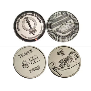 Medallas Conmemorativas Personalizadas de Sublimación de Primera Calidad con Acabado en Plata Antigua para Regalos de la Suerte y Exhibición de Colección - Product Image 6