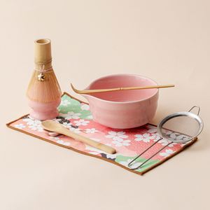 OEM Customized 7pcs Japanese Kung Fu <b>Tea</b> Tool <b>Set</b> Handmade Ceramic Traditional Matcha Gift Box Matte Pink Coffee & <b>Tea</b> <b>Sets</b> - Product Image 4