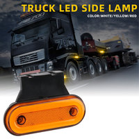 Feux de Gabarit Latéraux pour Remorque Réflecteur 12V 24V LED Feux d'Encombrement pour Camion Bus Van Camping-Car Feux de Position Latéraux