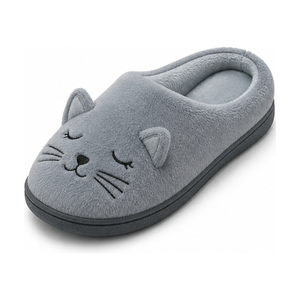 Pantuflas de Peluche con Punta Cerrada y Talón Descubierto <span class=keywords><strong>ACCIO</strong></span>, con Orejas de Gato 3D y Bigotes Bordados - Product Image 4