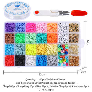 <span class=keywords><strong>Kit</strong></span> <span class=keywords><strong>de</strong></span> fabrication <span class=keywords><strong>de</strong></span> bijoux <span class=keywords><strong>de</strong></span> <span class=keywords><strong>bracelet</strong></span> fait main, 15 couleurs, perles rondes en argile polymère colorées <span class=keywords><strong>de</strong></span> 6 mm avec breloques pendantes - Product Image 3