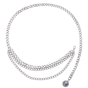 โซ่คาดเอวโลหะลายหน้าคน  ทอง  โลหะผสมสังกะสี  หลายชั้น  แฟชั่นสำหรับงานปาร์ตี้  โซ่ประดับร่างกาย - Product Image 5