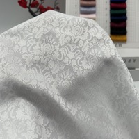 Nouveauté : tissu jacquard brodé texturé 3D à motifs floraux, finition brillante personnalisée, pour robe de créateur