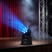 Projecteur de scène RVBW à succès, 7x12W, mini tête mobile LED, DMX, projecteur mural, pour DJ, fêtes, mariages, clubs, IP33, 90 CRI