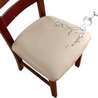 Housse de tabouret carrée en cuir PU imperméable prête à être expédiée, housse de siège de chaise élastique pour salle à manger, cuisine, hôtel, décoration