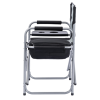 Chaise de camping pliante robuste avec structure en acier et tissu Oxford, avec table latérale et porte-gobelet pour pique-nique en plein air