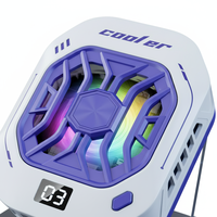 Kipas Pendingin Ponsel F25 ABS dengan Klip Belakang, Radiator, dan Penyangga Ponsel untuk Streaming dan Gaming