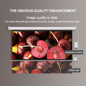 Nhà Máy Outlet điện Matt Trắng 84 inch 4:3 cơ giới điều khiển từ xa tự động nâng máy chiếu màn hình chiếu - Product Image 5