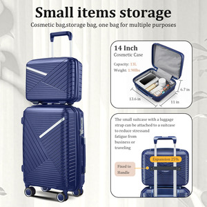 Ready Stock in USA Free Shipping Luggage Sets 4 Piece(14/20/24/28), Expandable Lightweight <b>Suitcase</b> Support Dropshipping - Product Image 5