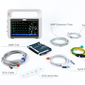 จอภาพสำหรับผู้ป่วย E5แบบพกพาพร้อม ECG SpO2 nibp แบตเตอรี่ในตัวผ่านการรับรอง CE สำหรับใช้ในทางการแพทย์ - Product Image 1