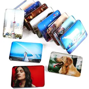 1PCS DIY Landscape Various Shapes Personal Custom Glass Fridge Magnet Photo Individuation Art Souvenir Fridge Magnet