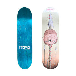 Shox Embossed Canadian Maple Skateboard, Patineta Profesional Cruiser con Forma de Pez, Patineta Completa de Nivel Profesional - Product Image 2