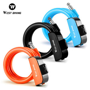 WEST BIKING Contraseña de seguridad Mini espiral de acero <span class=keywords><strong>Cable</strong></span> deporte bicicleta cerraduras 1,1 M colorido bloqueo bicicleta de montaña ciclismo bicicleta bloqueo - Product Image 2