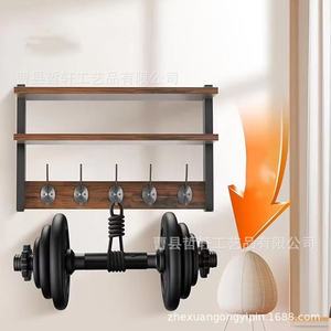 Wooden <b>Wall</b> Mounted Storage Rack 3 Tier With <b>Hooks</b> For Entryway Living Room Bathroom Multipurpose Easy Install - Product Image 4