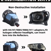 Système d'éclairage de phares de voiture à LED avec lentille de projecteur bi-LED automatique super lumineux 6000K 65W S9pro de 3 pouces de haute qualité