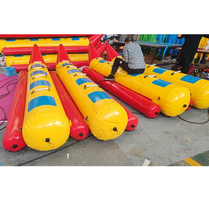 Tobogán Acuático Inflable para 2345678 Personas, Bote Inflable Tipo Banana, Bote Inflable Tipo Pez Volador Amarillo para Juegos Acuáticos - Product Image 4