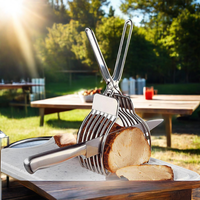11.5 pouces en acier inoxydable rôti boeuf pinces à découper viande pain BBQ accessoires pince à trancher oignon tomate support ustensiles de cuisine