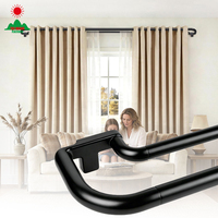Nouvelle conception de tringle à rideaux double pour baie vitrée, tringle à rideaux double sur mesure, décoration pour grandes fenêtres