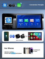 Adaptador Inalámbrico Mini Carplay Convierte la Caja Baidu Car Life en un Sistema de Juegos Inalámbrico para Automóvil Compatible con Chino para Honda Ens1
