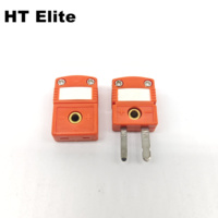 Connecteur thermocouple miniature en plastique étanche IP67, fiche mâle K/J/N/T et prise femelle