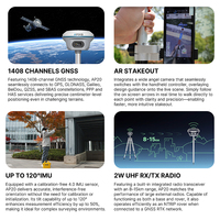 Untuk Antena GPS Apeks AP20AR RTK OEM 1408 Saluran 3-20km Jangkauan Penentuan Posisi Visual Akurasi 1cm Peralatan Survei