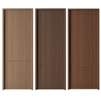 Design d'intérieur moderne minimaliste en bois à double porte étanche pour salle de bain, salon, chambre à coucher, appartement