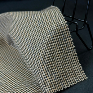 New Polyester Rayon Houndstooth dệt vải mềm bền có cấu trúc TR thời trang vải cho phù hợp với áo khoác váy womenswear may mặc - Product Image 3