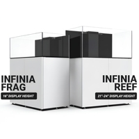 Acuario Marino para Corales, Serie INFINIA REEF, Acuario Mediano/Grande con Filtro de Fondo y Partición