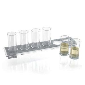 Tùy chỉnh Acrylic xử lý khay 6 vòng u ly đứng Do Thái <span class=keywords><strong>lucite</strong></span> twig rượu Bộ - Product Image 5
