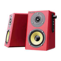 Nuevos Altavoces Estéreo Activos para PC con Alimentación USB, AUX 2.0, Color Rojo, con Micrófono y Conector para Auriculares