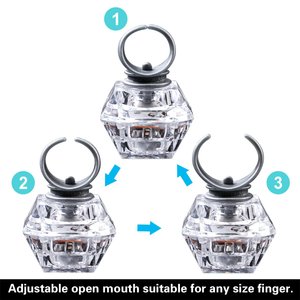 Bagues LED scintillantes DAMAI effet diamant, idéales pour enterrement de vie de jeune fille, accessoires de fête qui brillent dans le noir pour anniversaire, mariage, ou fête prénuptiale - Product Image 5