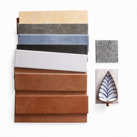 Carreaux de céramique rectangulaires à jet d'encre 75x308mm mats ACCENTS antibactériens pour murs et sols, antidérapants, imitation pierre, texture moderne