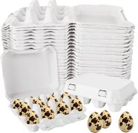 Support de rangement réutilisable en pulpe naturelle vierge pour 12 œufs de caille, idéal pour le réfrigérateur