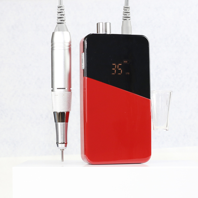New Portable Cordless Nail Drill with Brushless Motor Adjustable Speed 35000RPM Quiet Low Vibration for Professional Nail Salons