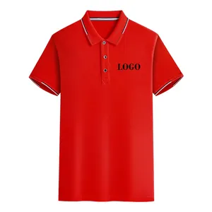 Custom Design Uw Eigen Merk Poloshirt Korte Mouw Heren Polyester Sneldrogende Man Golf Polo T-Shirt Voor Heren