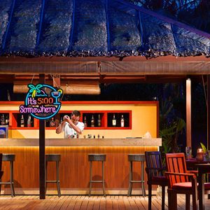 It's 5:00 Some Where & Palm LED Neon Sign Art Wall Lights para Bar Club Dormitorio Windows Glass Hotel Pub Cafe - Product Image 4