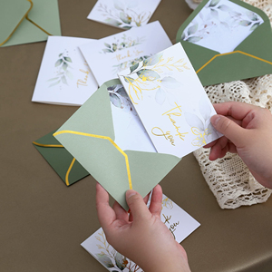 Ensemble de cartes de remerciement personnalisées avec logo en feuille d'or, avec enveloppes et autocollants, cartes de remerciement pour les petites entreprises et les festivals - Product Image 5