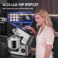 Batteur sur socle professionnel Sonifer SF-8209 puissant avec bol en acier inoxydable de 8 L, balance et fonction de fermentation pour boulangerie