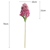 BF-HG23 Bloom Floral Vente en gros de haute qualité, Hortensias artificiels en latex à toucher réaliste, vert et bleu, fleurs d'hortensia