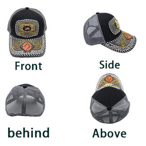 <span class=keywords><strong>Gorra</strong></span> de Béisbol Snapback con Logo Metálico 3D Estilo Occidental a la Moda en Mezclilla, Lona, Jersey y Malla Tipo Camionero para Pesca al Aire Libre, Playa y Camuflaje - Product Image 2