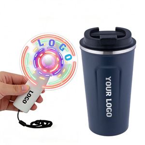 Ventilador Portátil Mini LED con Mensaje Personalizado, Funciona con Batería, Diseño OEM, Regalo Promocional Empresarial, Serigrafía de Moda - Product Image 1