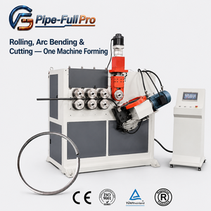 Automatic CNC Steel Aluminum Tube Roll Bending Cutting <b>Machine</b> for Round Square Rectangular <b>Pipe</b> Ring Circle Forming Line - Product Image 1