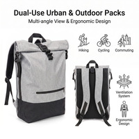 Sac à dos de randonnée souple et respirant 18L, léger, imperméable, en nylon, à motif géométrique, pour l'escalade, le camping et les voyages