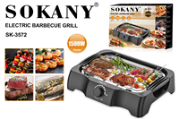 Barbecue électrique multifonctionnel sans fumée pour l'intérieur, barbecue de table coréen, fumoir extérieur au charbon de bois