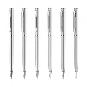 Stylos à bille métalliques fins à écriture fluide, stylo à corps métallique personnalisé pour hommes et femmes - Product Image 2