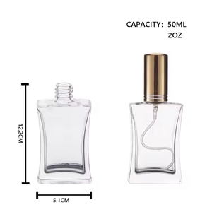 Hot Sale 30ml 50ml 100ml Empty Flat Square Clear Perfume Atomizer <b>Fine</b> <b>Mist</b> Glass <b>Spray</b> <b>Bottle</b> for Fragrance - Product Image 3